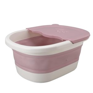 Collapsible Foot Soak Tub Foot Soaking Tub Foldable Bath Bucket Bath Plastic Wash Bathtub Foldable Bag Beauty & CareFoot, & Nail CareTools & (Pink)