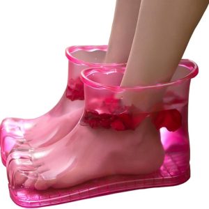 Home Slippers 2Pcs Foot Spa Shoes Foot Massager Foot Massage Boots Thermal Massage Bath Shoes Feet Care Accessories 16. 5cm Slipper