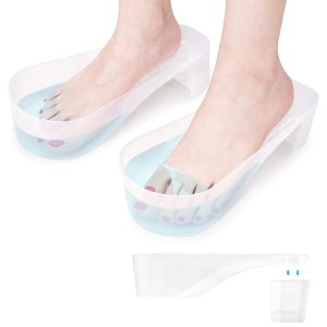 Toe Nail Soaking Bowl, 2 PCS Toenails Soak Off Bowl, Shoe Design Foot Bath Soak Tub Bowl, Acetone Proof Pedicure Foot Spa Nail Soaker Bowl for Soak Off Dip Powder Gel Polish Remover (Clear)