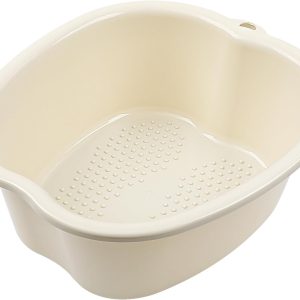 Foot Soaking Bath Basin, Soaking Tub, Large Basin, Feet Pedicure|Foot Massager, Ideal for Relaxation & Stress Relief - Perfect for Home & Spa Use (White)