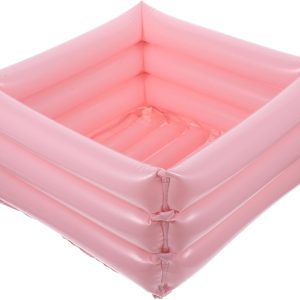 Folding Bathtub Large Collapsible Foot Soak Tub Soccer Plates Inflatable Feet Soak Tub Portable Body Washing Basin Travel Foot Cleaning Container PVC Basin Random Color