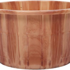 Foot Bath Basin Wood Foot Spa Pedicure Bucket Deep Massage Soak Bucket for Household Bathing Leg Care Accessories