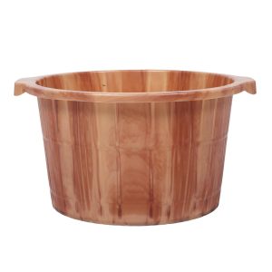 Foot Basin Wooden Bucket With Built In Mass Acupressure Pedicure Barrel Massage Tool For Home Office Baths Spa Bathroom Home Office Use