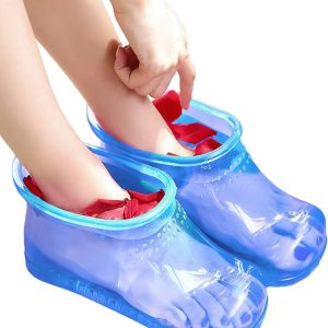 Movable Foot Soaker, Portable Feet Soaking Tub Massage Foot Bath Shoes, Bath Massager Basin Pedicure Feet Spa Shoes for Thermal Massage to Promote Blood Circulation (Medium, Blue)