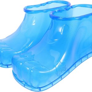 Foot Soaking Shoes Portable Foot Spa Slippers with Massage Design Comfortable Bath Boots for Home Soak and Relaxation 10.24X4.92X10.24 Inches