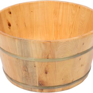 Wooden Foot Bath Tub Solid Soaking Basin for Relaxation Comfort Durable Foot Soaker Bucket for Home Use Elegant Design for Foot Care Washing Deep Foot Bath Barrel