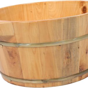 Wooden Foot Bath Soak Tub Deep Basin Foot Soaking Bucket for Comfortable Foot Care Spacious Design for Relaxation and Stylish Wooden Basin for Home