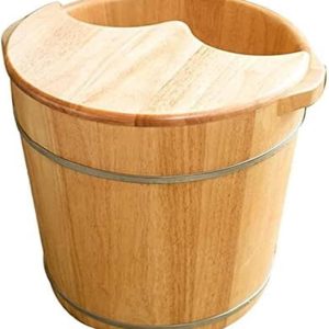 Wooden Foot Basin,Wood Foot Tub, Foot Tub Wooden Foot Basin Oak Foot Bucket, Thick Thermal Foot Bath, Wooden Foot Bath Tub with Cover, (Color : B) (B)