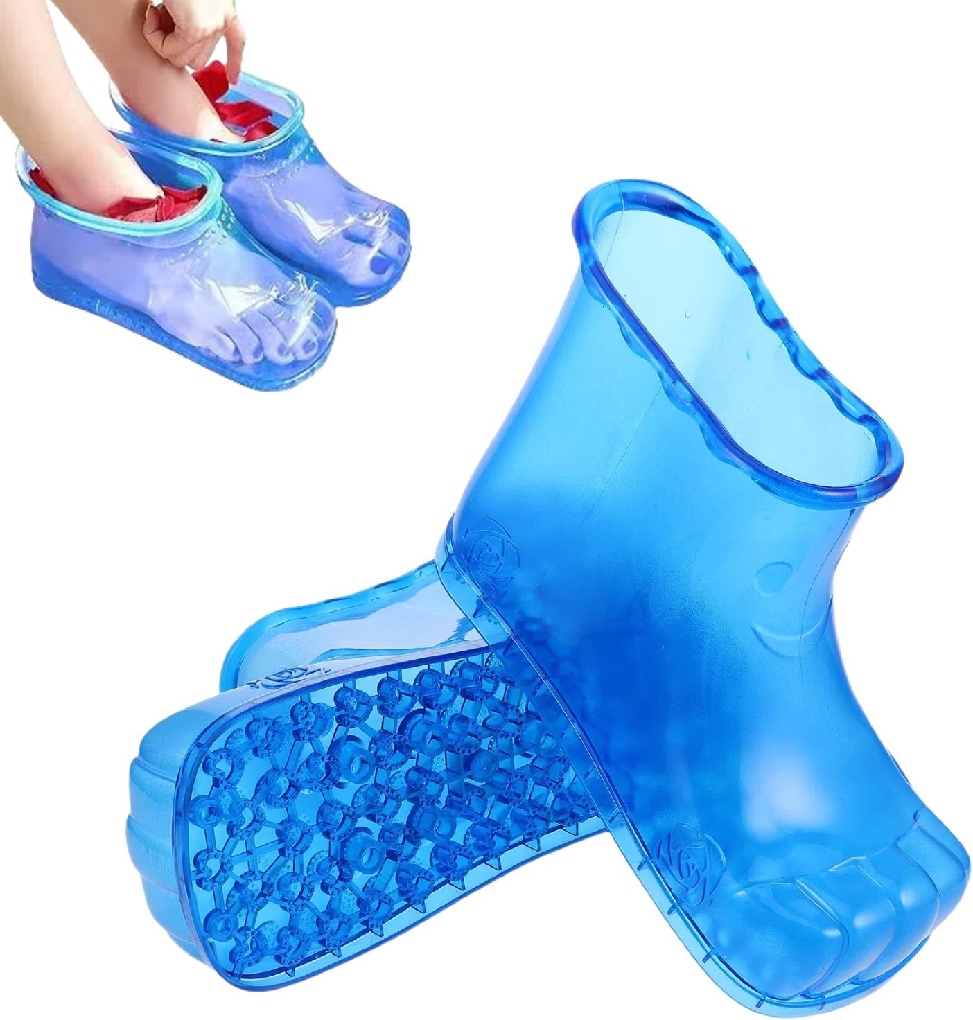 Foot Soaking Shoes Portable Foot Spa Soaker Boots for Home Bath Therapy Relaxation and Improved Circulation 10.24X4.92X10.24 Inches